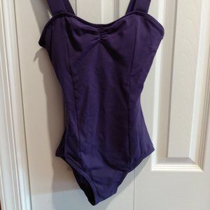 Purple Padded Ballet Dance Leotard with Bra Insert